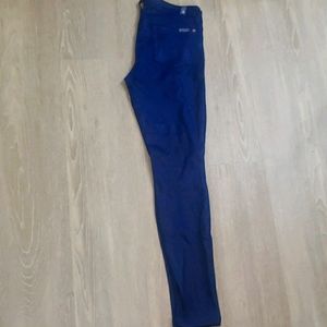 7 for all mankind blue textured skinny stretch